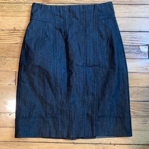 Nanette Lepore denim high waisted pencil skirt sz 2